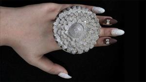 Ring set with 12,638 sparkling diamonds sets a Guinness record